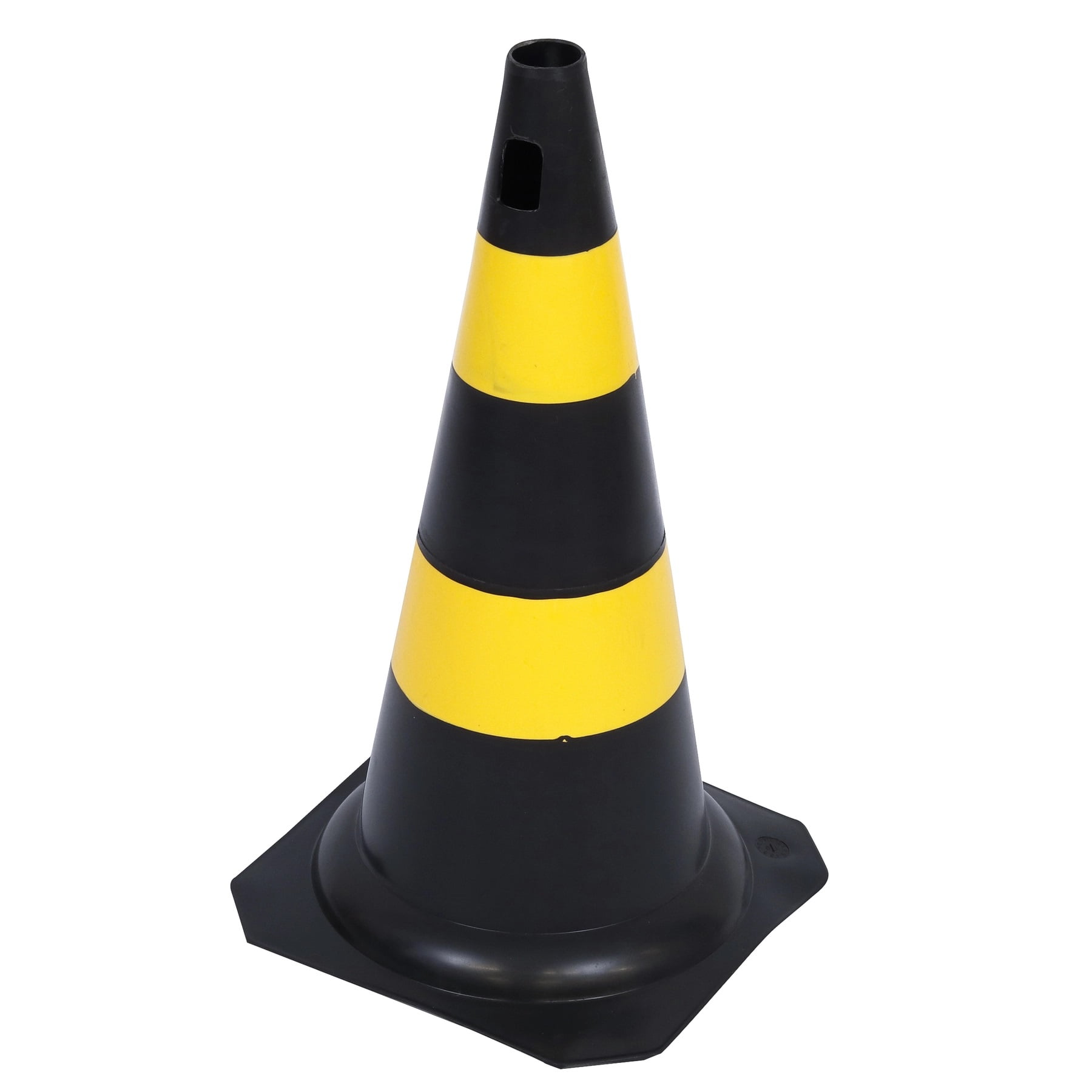 Cone Sinalização Amarelo/preto 50cm Rígido Fosco