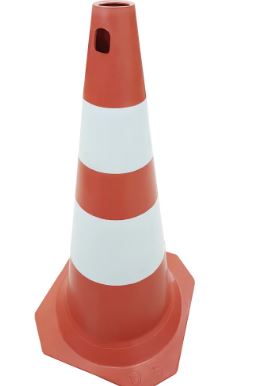 Cone Sinalização Laranja/branco 75cm Rígido Fosco