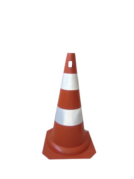 Cone Sinalização Laranja/branco 50cm Flexível Refletivo