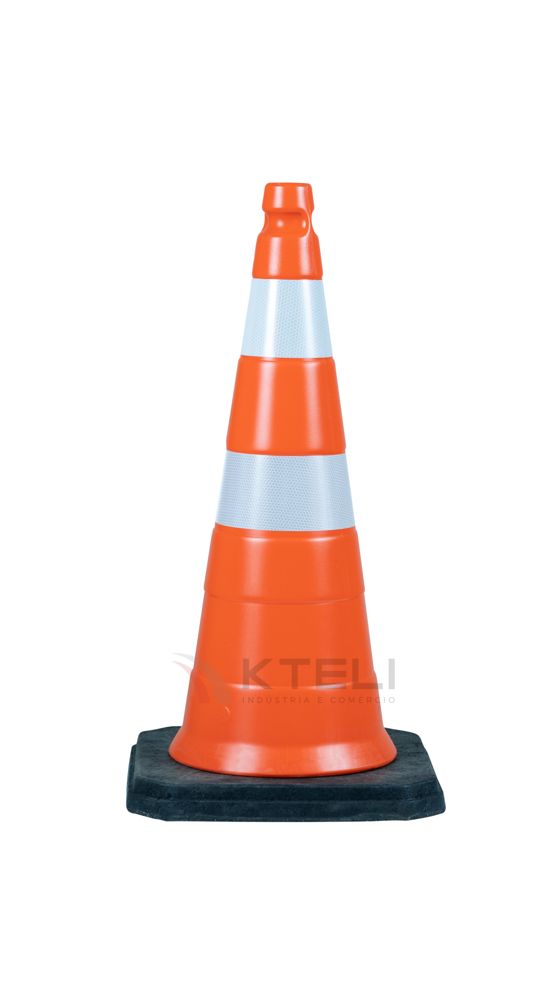 Cone Sinalização Laranja/branco 75cm C/ Base Borracha